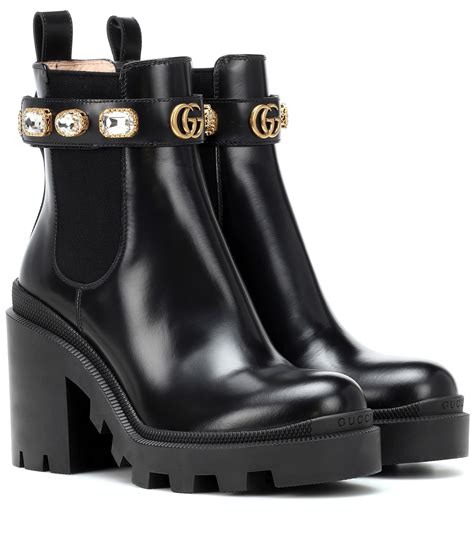 botas gucci negras|gucci ankle boots for women.